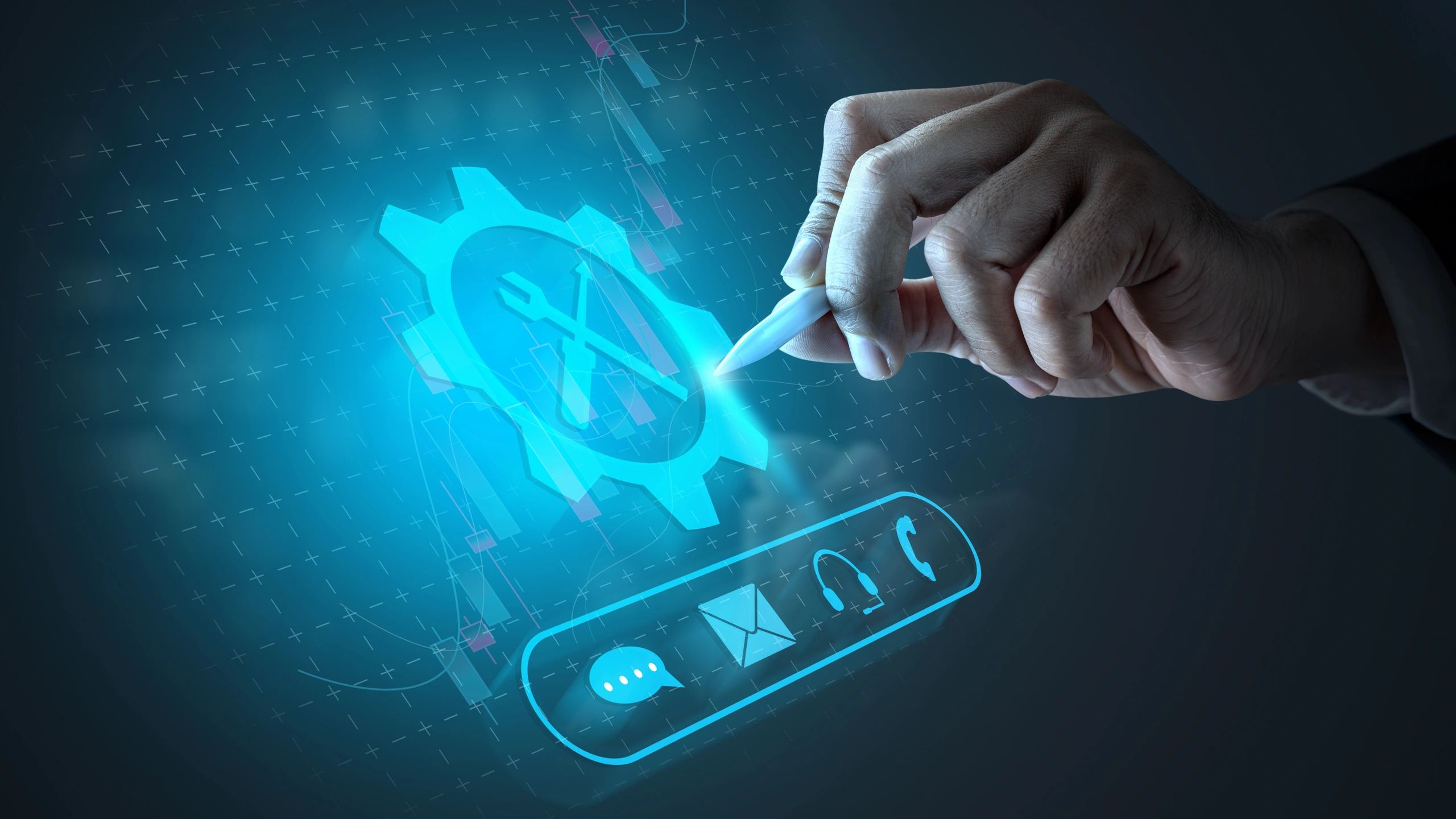 Gear icon for service system